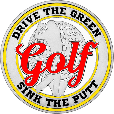 Red "Golf" with Yellow Outer Circular Borders